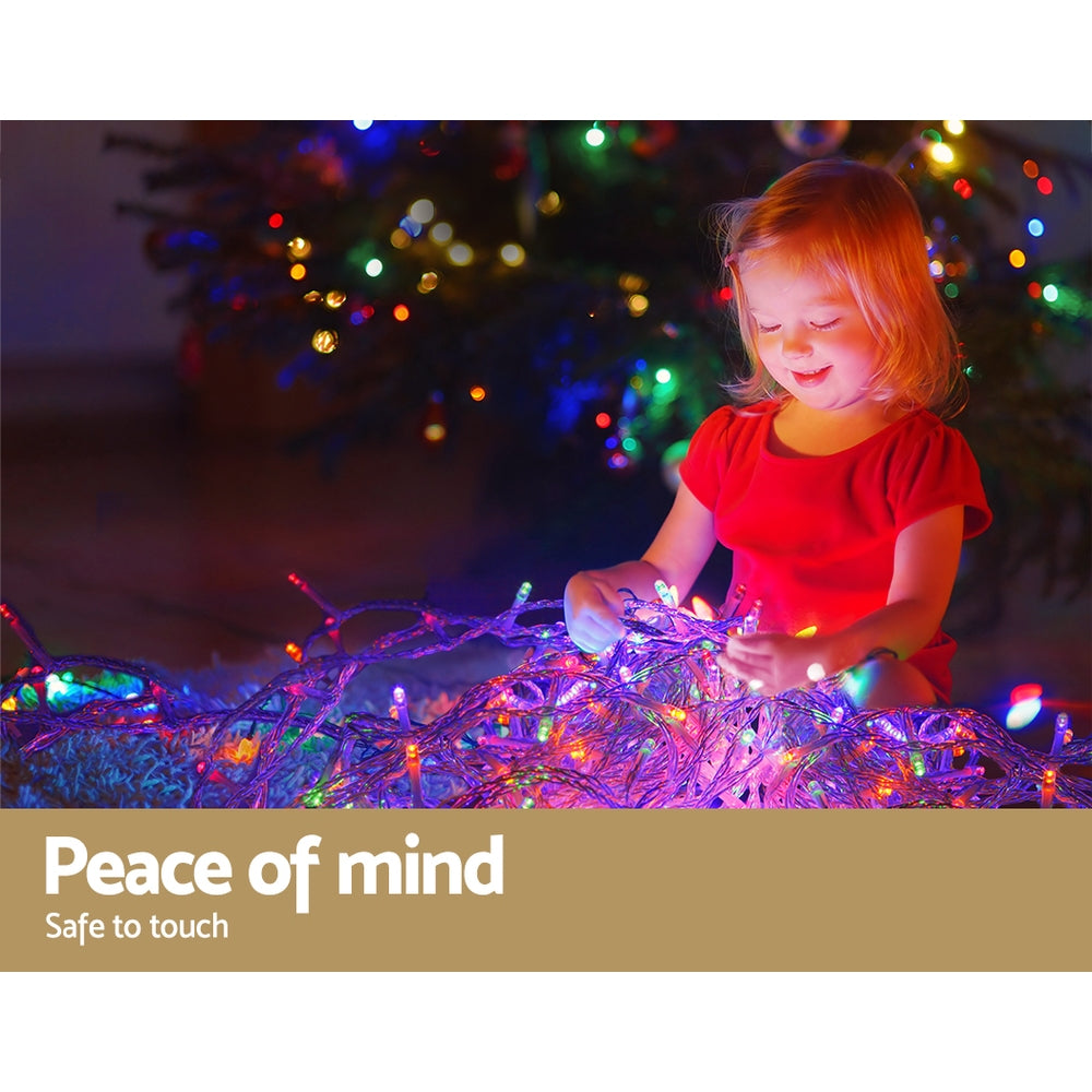 20m Icicle Christmas Lights, 800 LED (Multi-Colour)