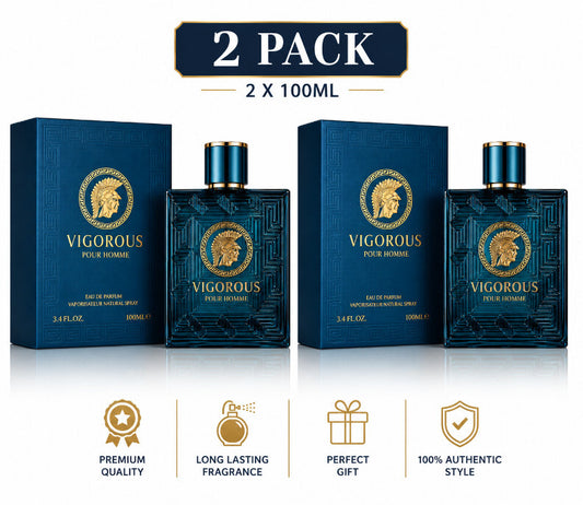 2 Pack Vigorous Men’s Perfume 100ml Eau De Parfum Fragrance Spray