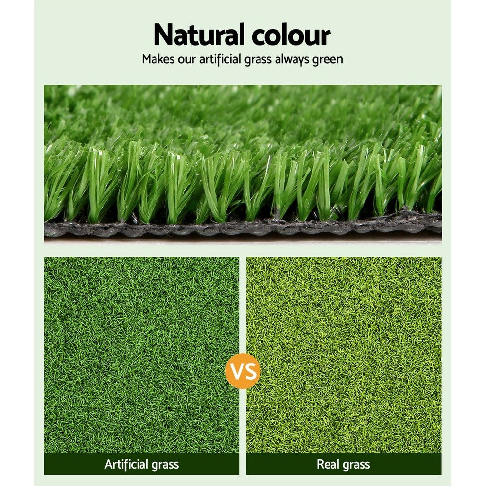 Synthetic Artificial Grass Fake Lawn Turf 2mx5m Plant Mat Olive 10mm