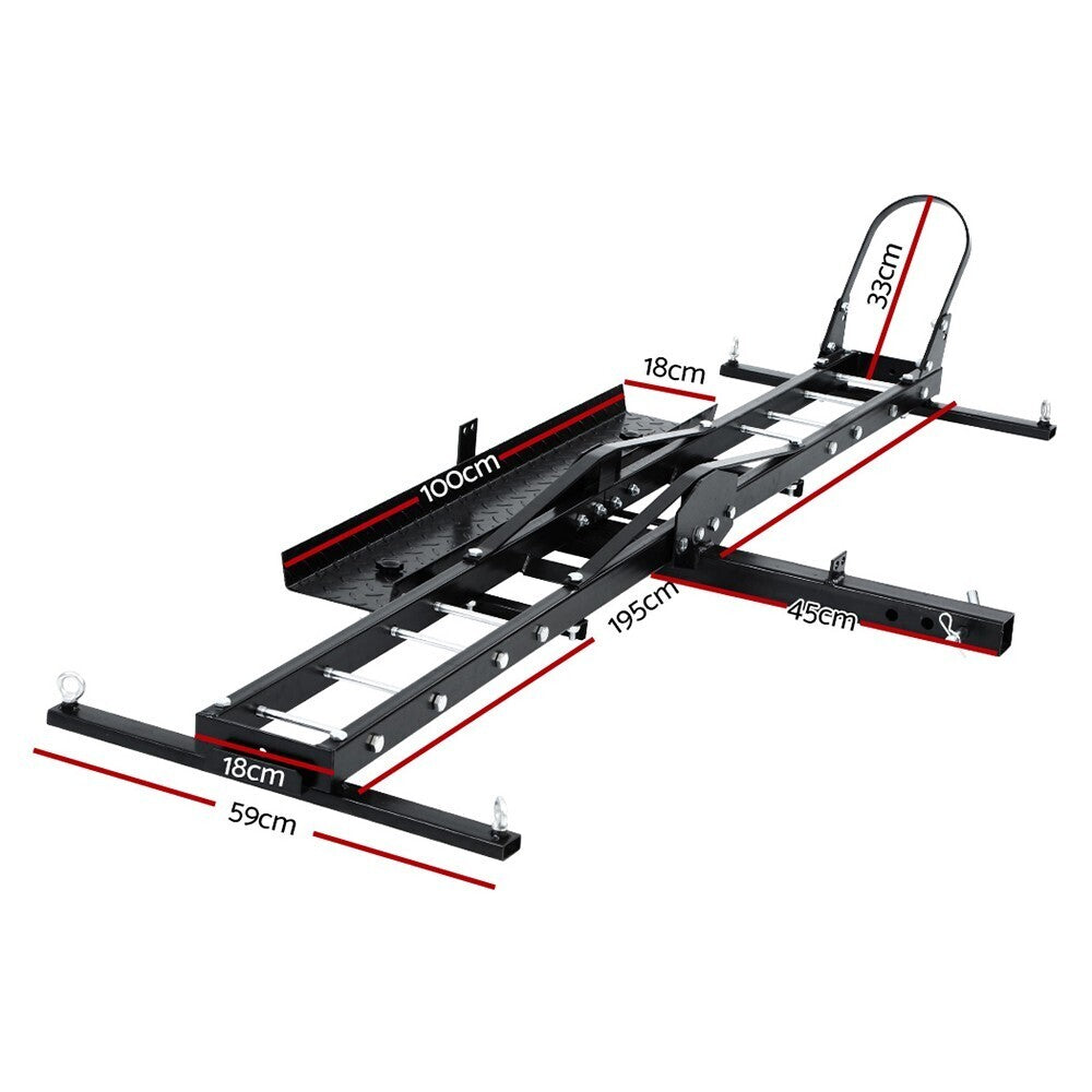 Motorcycle Motorbike Carrier Rack 2 Arms Ramp Dirt Bike 2'' Towbar Steel