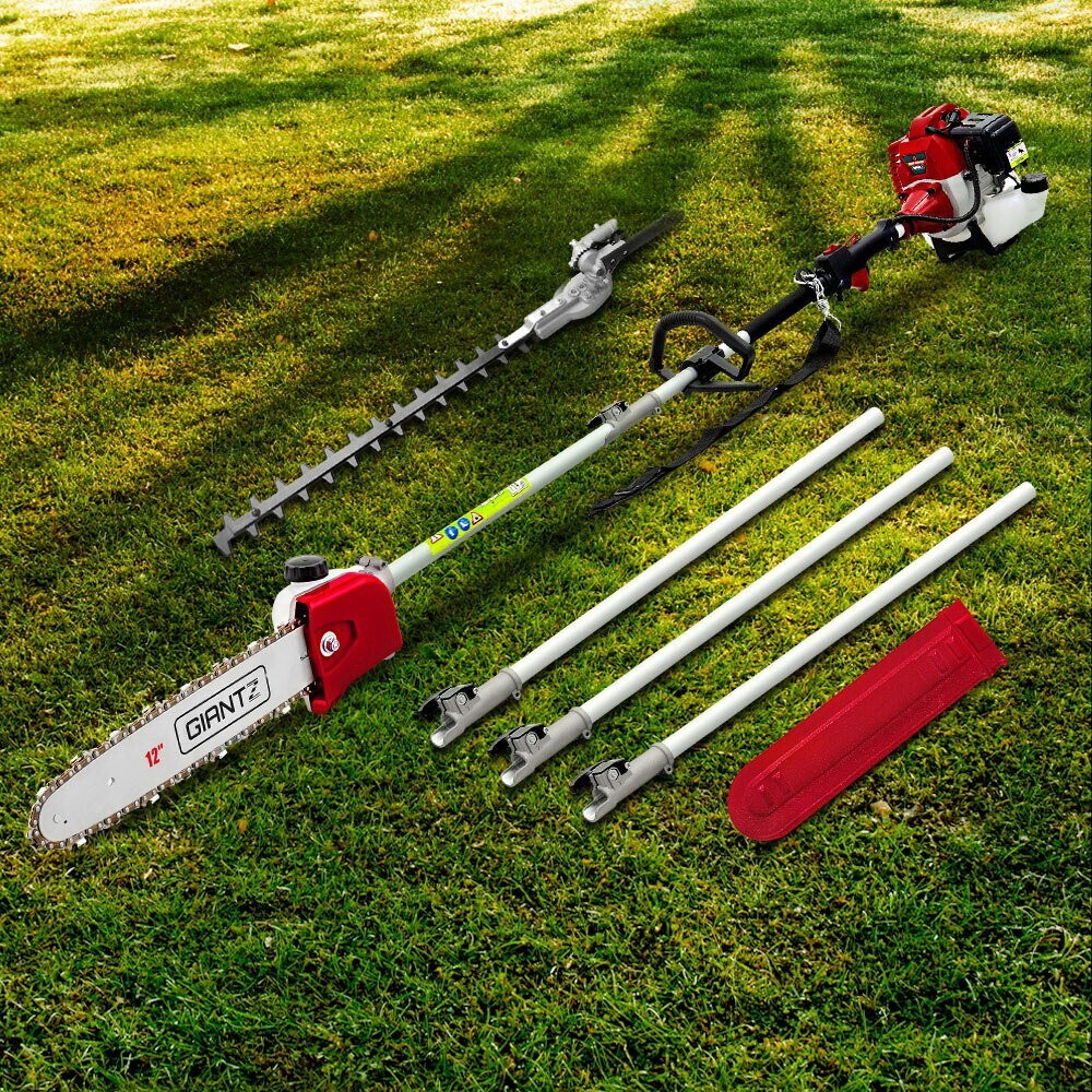Pole Chainsaw 2 Stroke Petrol Tree Pruner Long Reach Saw 12 Inch Bar 2 In