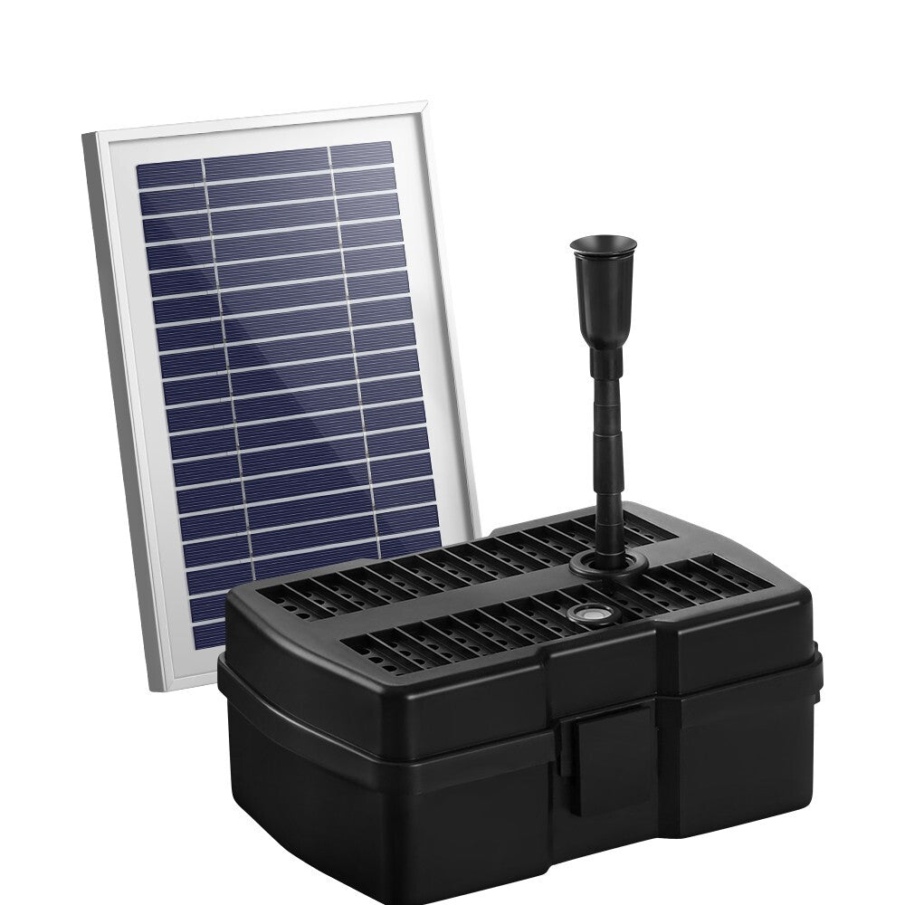 Solar Pond Pump with Filter Box 500L/H Fountain Kit 140cm Lift - Brand New