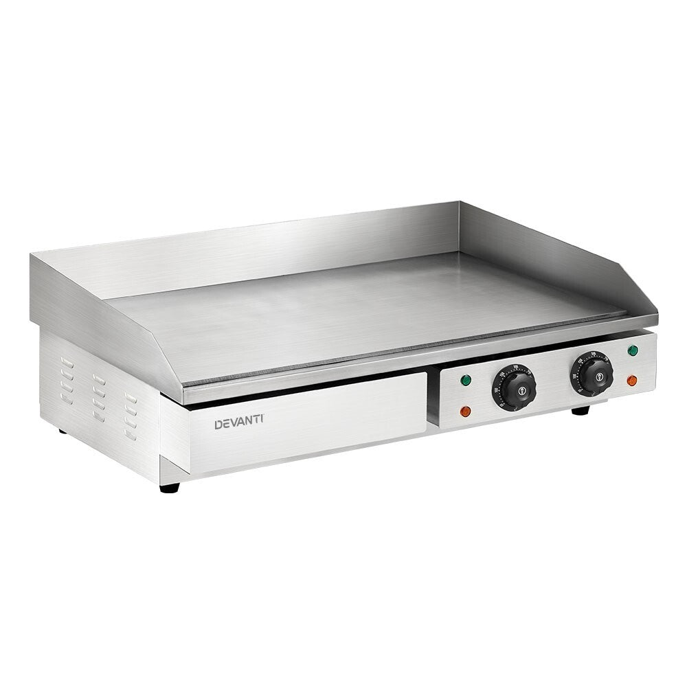 Large Commercial Hot Plate Griddle Two Zone Thermostat Burger Grill - New in Box