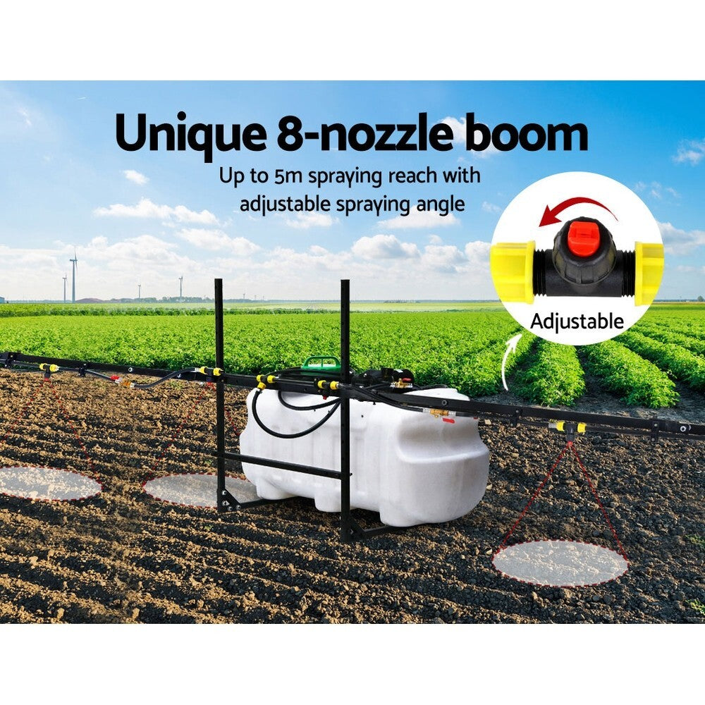 Weed Sprayer 100L Tank 5m Folding Boom 12V Pump Garden Spray - Brand New