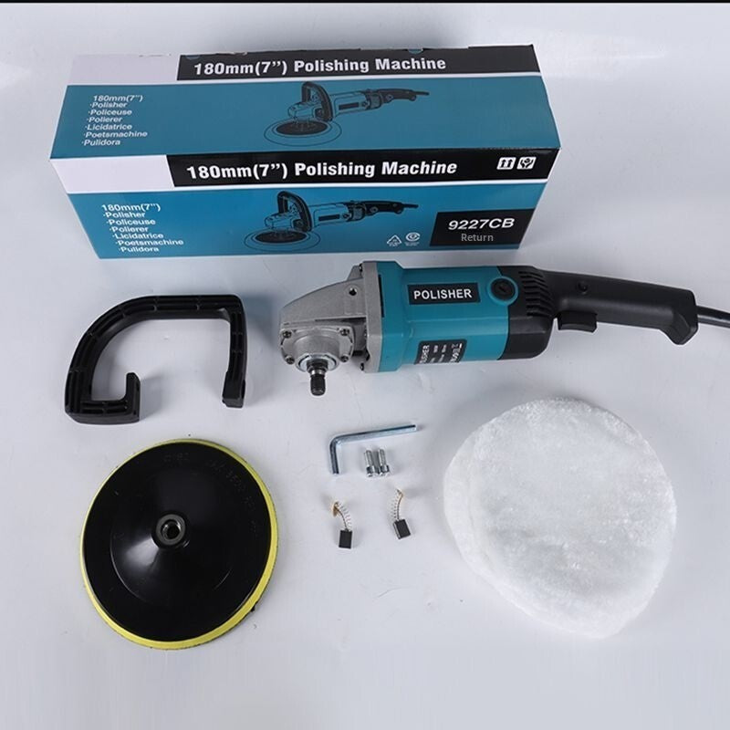 Car Polisher 1200W 180mm 6 Speed Buffer Polishing Machine with Pads - Brand New