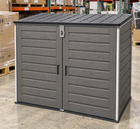 Outdoor Storage Shed 1170L Lockable Garden Tool Cabinet Grey - Brand New