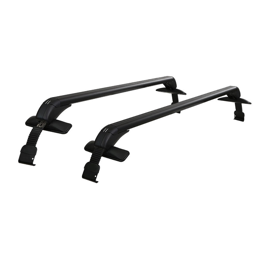Car Roof Racks Pair 90cm Lockable Aluminium Cross Bars Black - Brand New