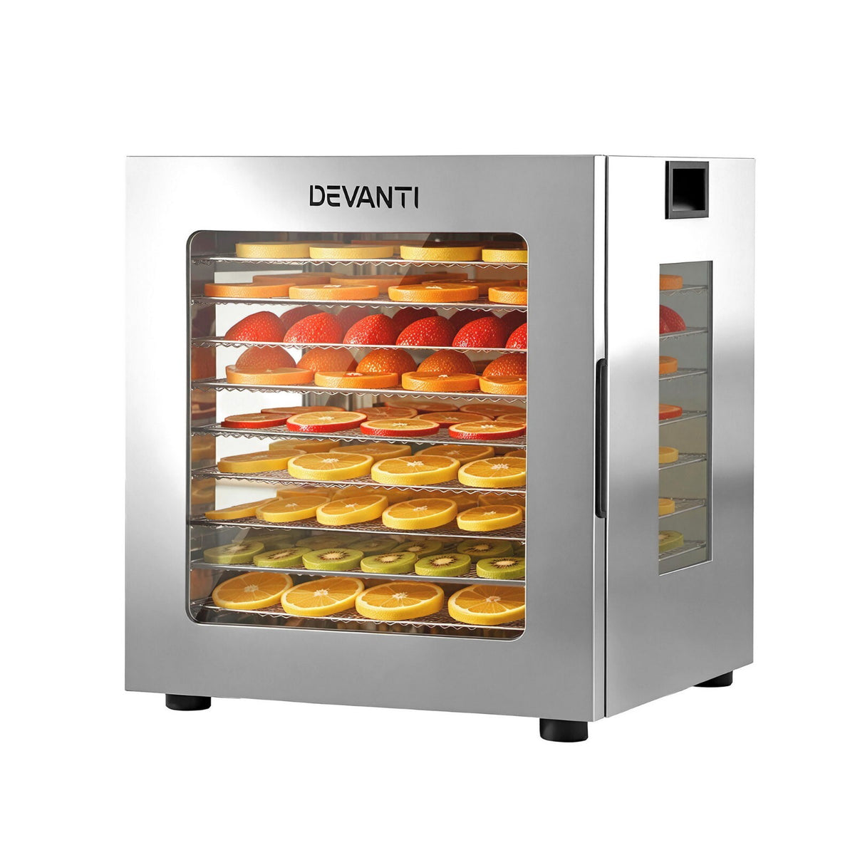Stainless Steel Food Dehydrator 10 Trays Jerky Fruit Dryer LED Touch - Brand New