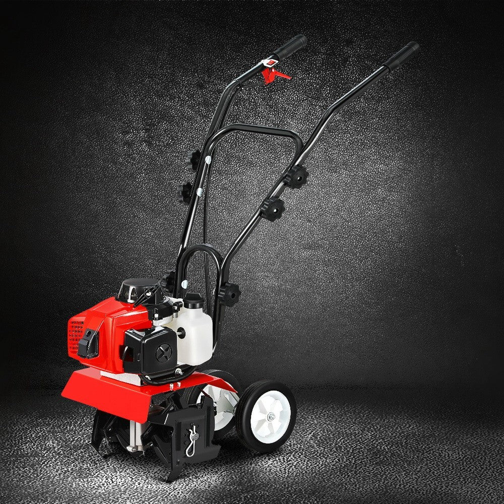 63cc Petrol Garden Tiller Cultivator Rototiller 4 Blades 400mm - Brand New