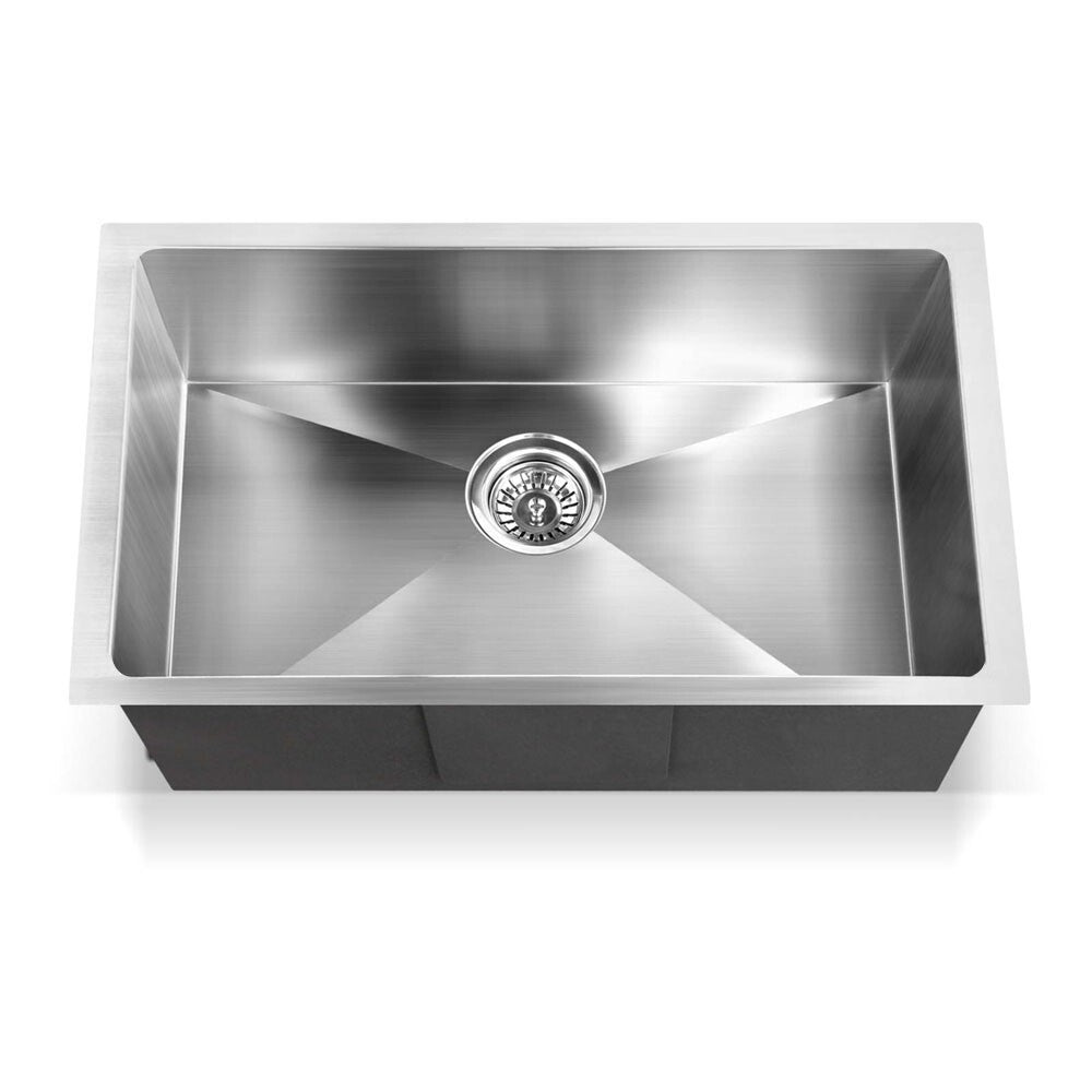 Kitchen Sink 70 x 45cm Stainless Steel Single Bowl Silver - Brand New