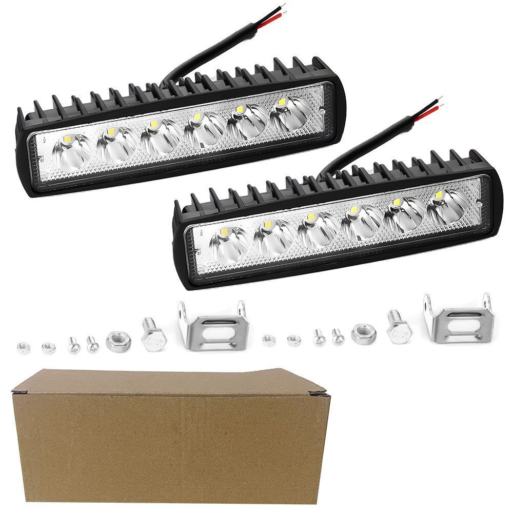 4x LED Work Lights Set 2x 6 Inch + 2x 4 Inch Pods 12V 24V - Brand New