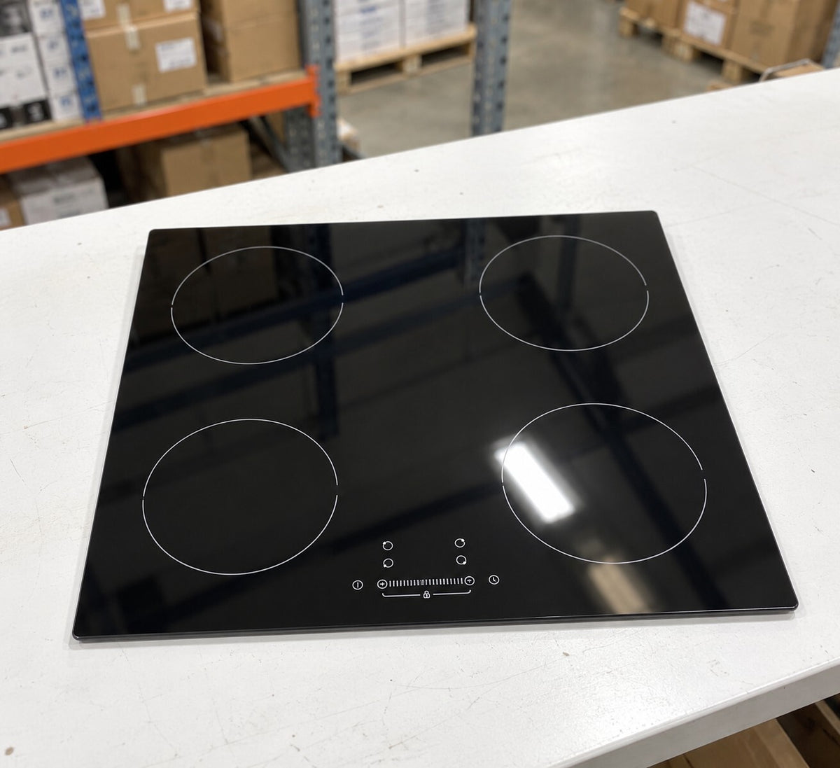 60cm Induction Cooktop 4 Zone Black Glass Touch Control - Brand New