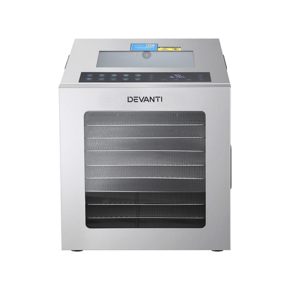Stainless Steel Food Dehydrator 10 Trays Jerky Fruit Dryer LED Touch - Brand New