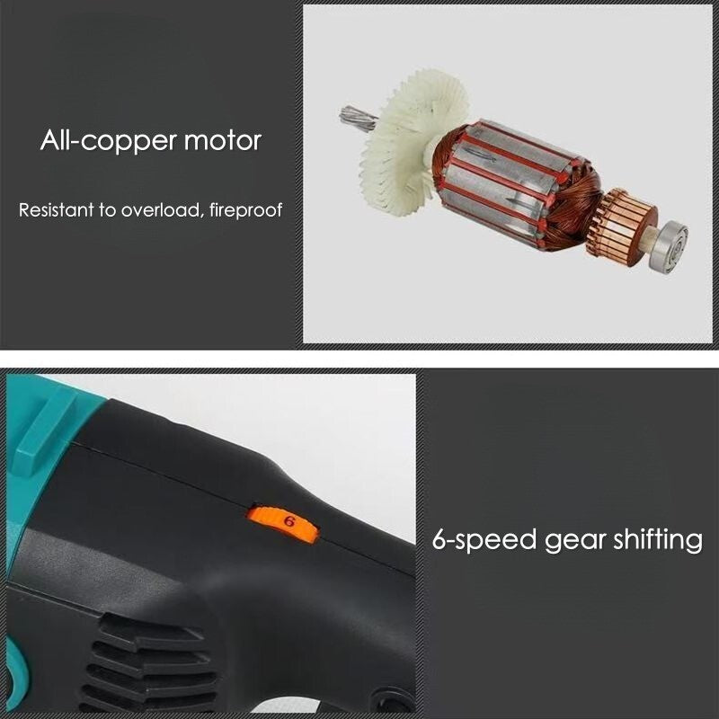 Car Polisher 1200W 180mm 6 Speed Buffer Polishing Machine with Pads - Brand New