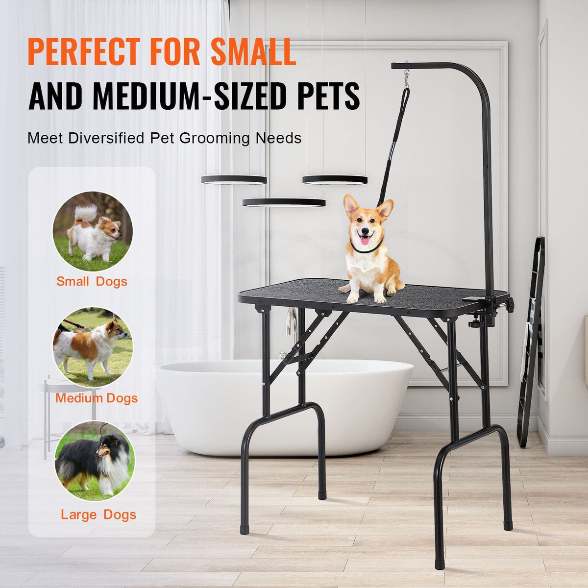 Foldable Dog Grooming Table with Arm and Noose 81 x 46cm - Brand New