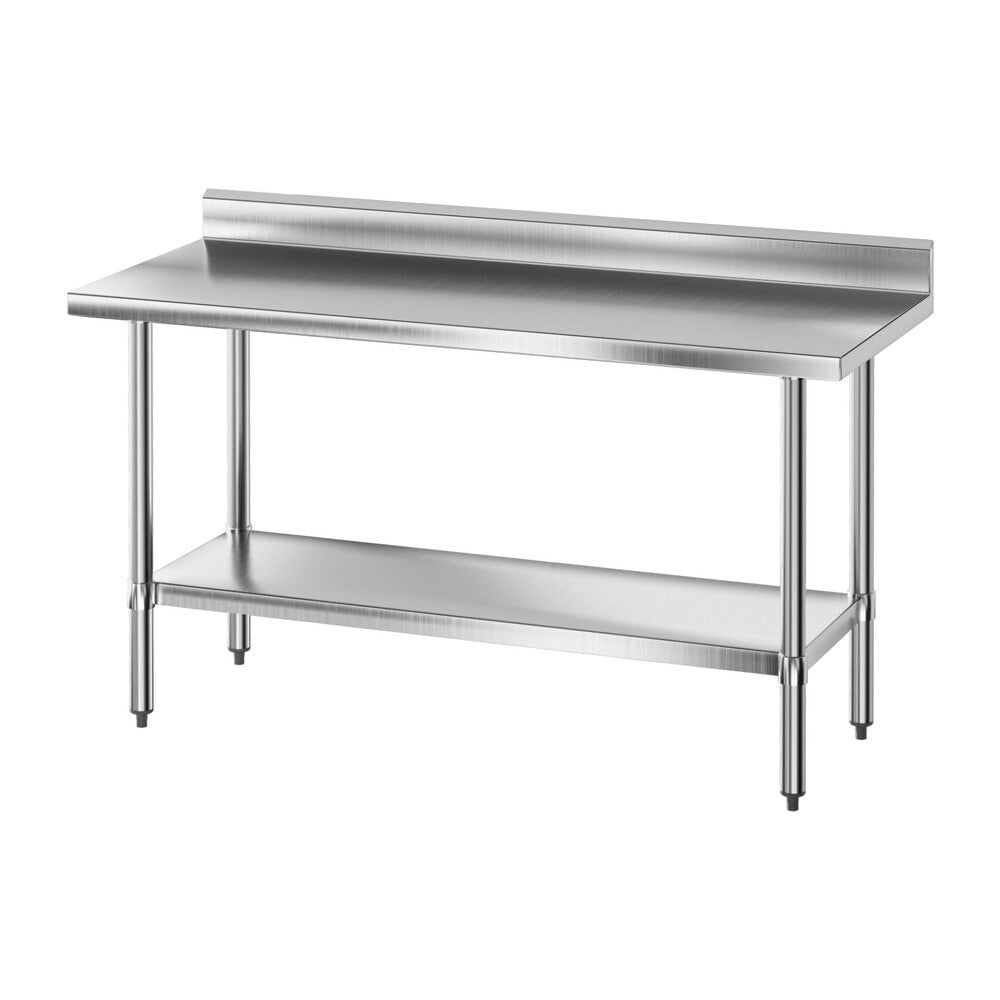 Stainless Steel Kitchen Bench with Splashback 1500 x 600mm Prep Table - Brand New