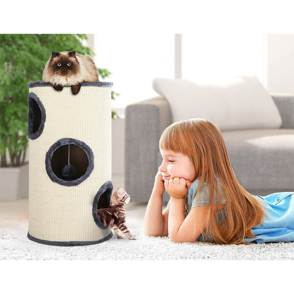 Cat Tree Tower 70cm Sisal Scratching Post Cat Condo House - Brand New