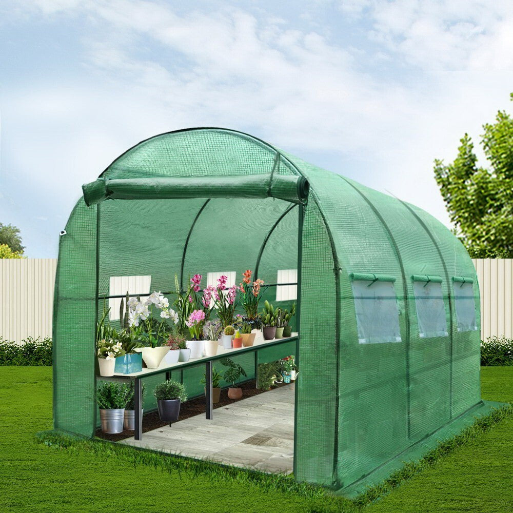 Walk In Greenhouse 3x2x2m Garden Grow Tunnel Green - Brand New