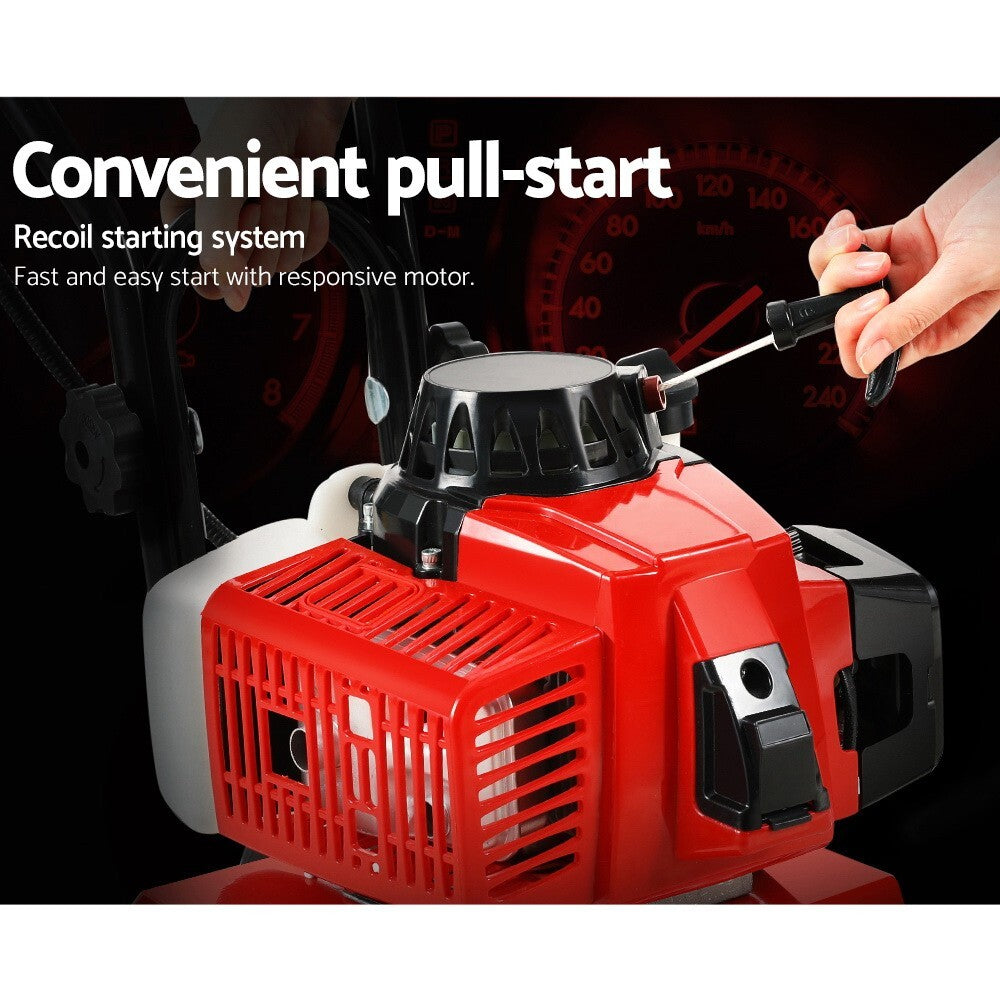63cc Petrol Garden Tiller Cultivator Rototiller 4 Blades 400mm - Brand New
