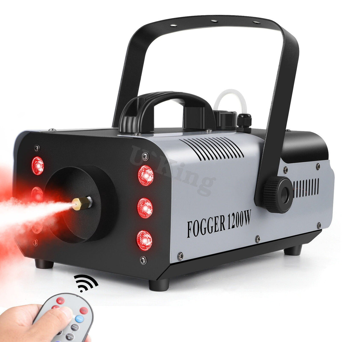 1200W Smoke Machine with RGB LED Lights + Remote Fog Machine - Brand New