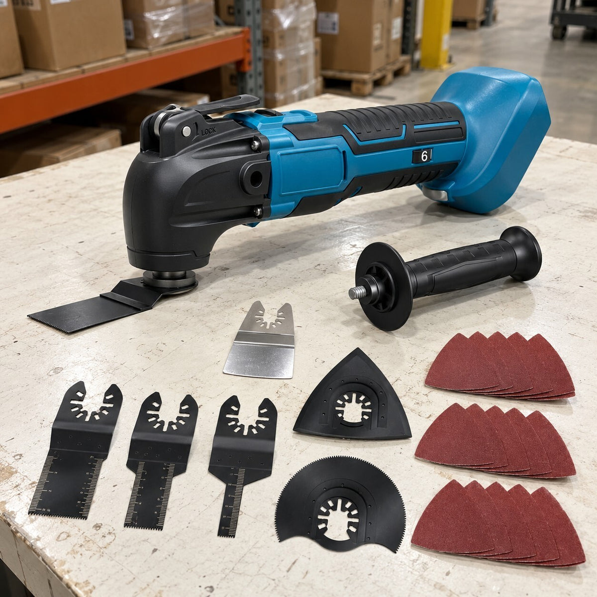 Cordless Oscillating Multi Tool 18V Brushless 6 Speed with Blade Kit - Brand New