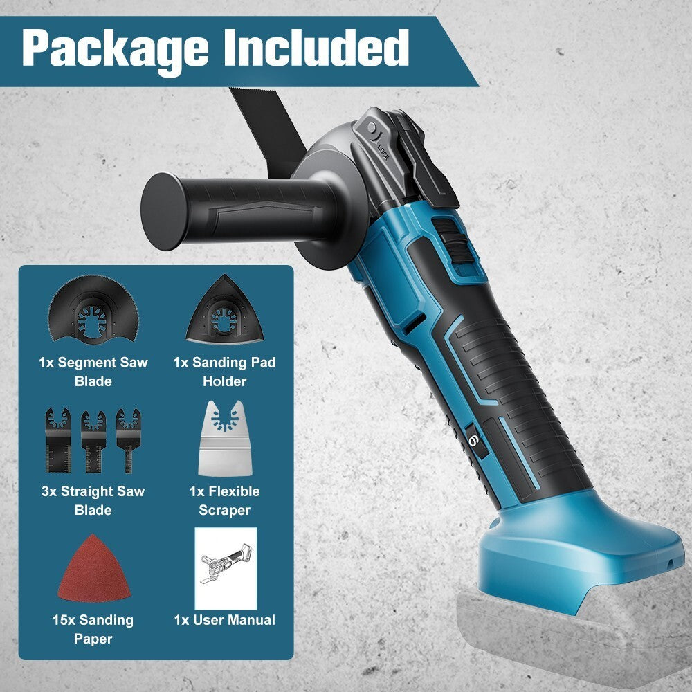 Cordless Oscillating Multi Tool 18V Brushless 6 Speed with Blade Kit - Brand New