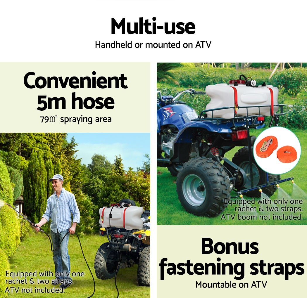 Weed Sprayer 100L 1.5M Fixed Boom Garden Spray - Brand New