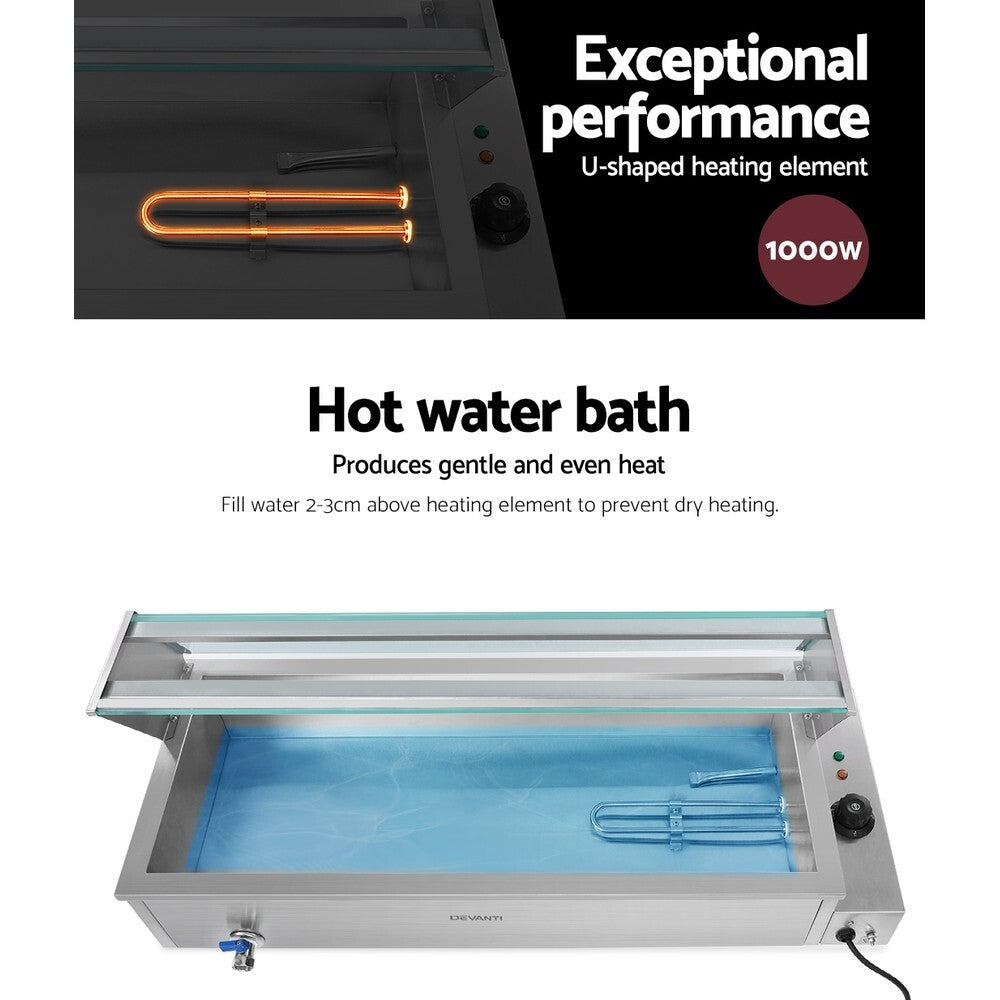 Commercial Bain Marie Food Warmer 3 Pan Electric Buffet Server - Brand New