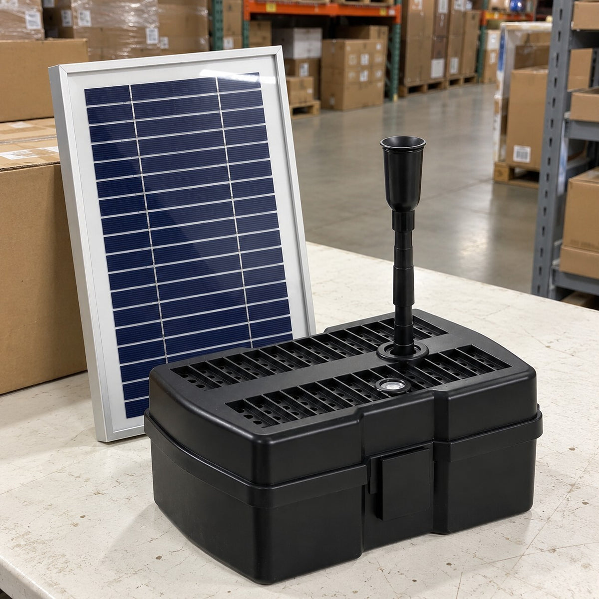Solar Pond Pump with Filter Box 500L/H Fountain Kit 140cm Lift - Brand New