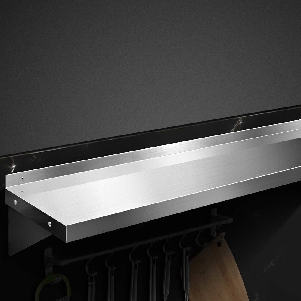 1200mm Stainless Steel Wall Shelf Kitchen Rack Heavy Duty - Brand New