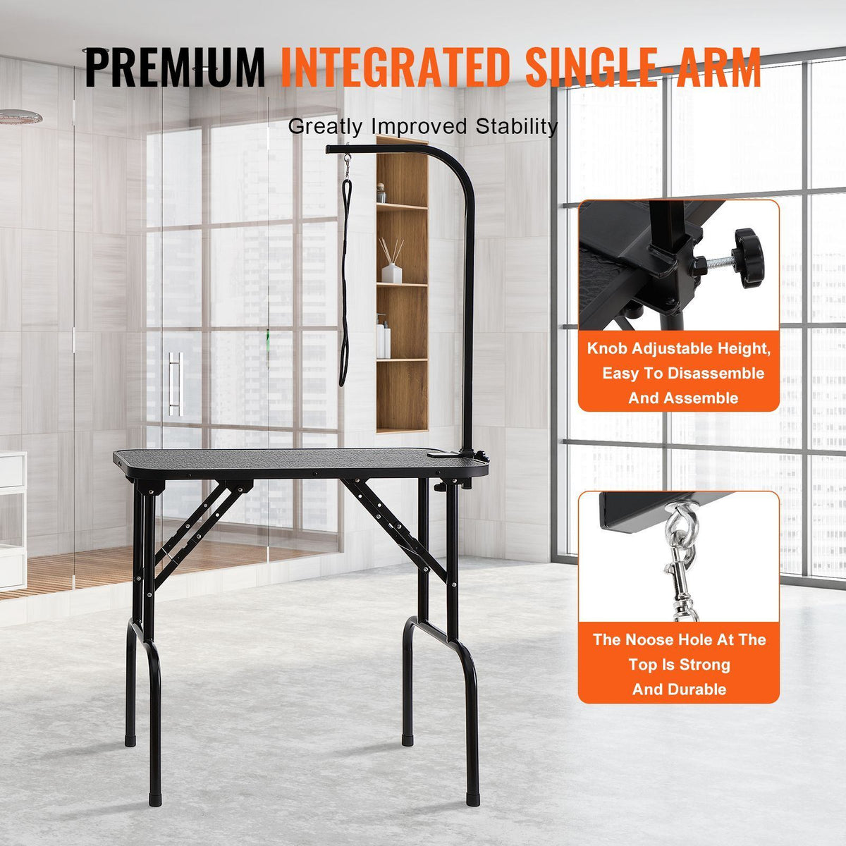 Foldable Dog Grooming Table with Arm and Noose 81 x 46cm - Brand New