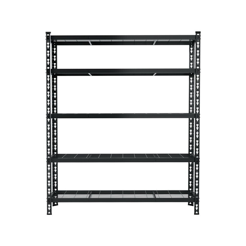 1.8m x 1.2m Garage Shelving Warehouse Rack 5 Tier Steel Black - Brand New