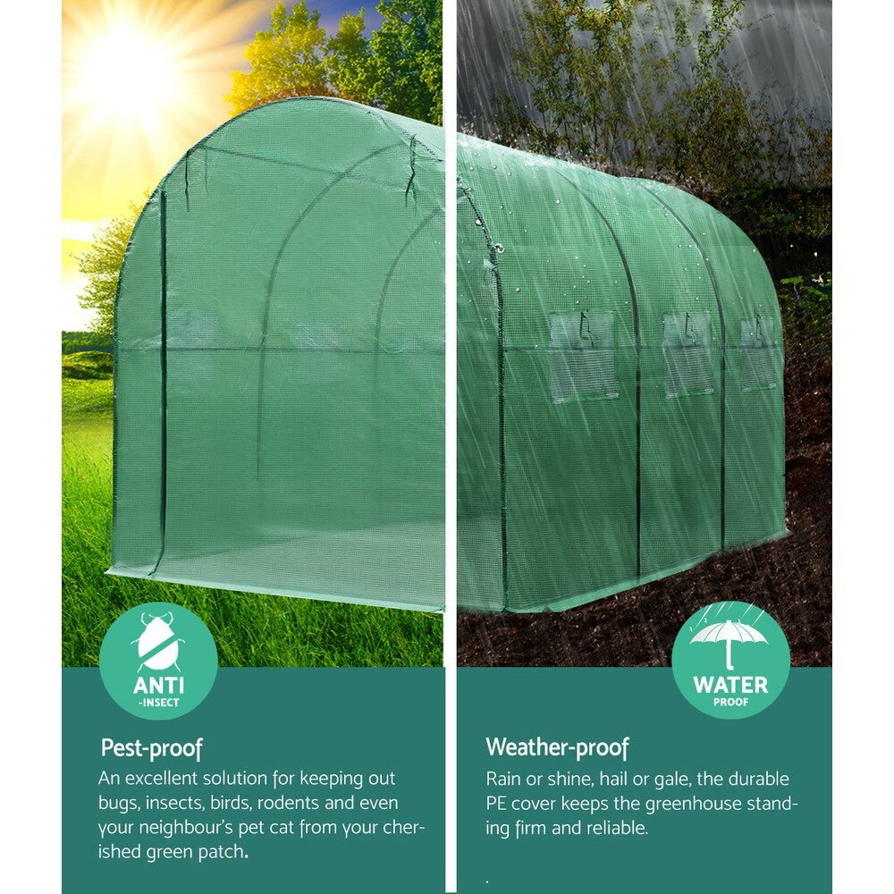 Walk In Greenhouse 3x2x2m Garden Grow Tunnel Green - Brand New
