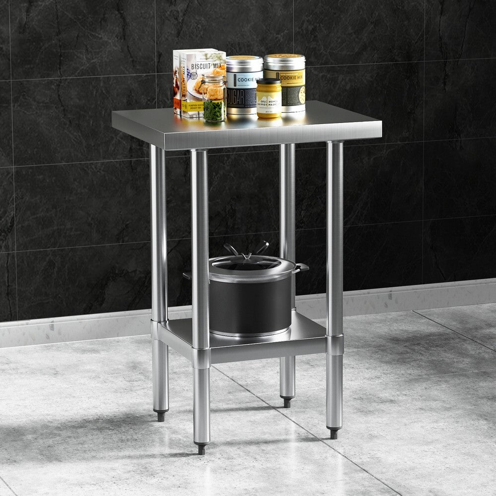 Stainless Steel Kitchen Bench Work Table 610 x 457mm 430 Grade - Brand New