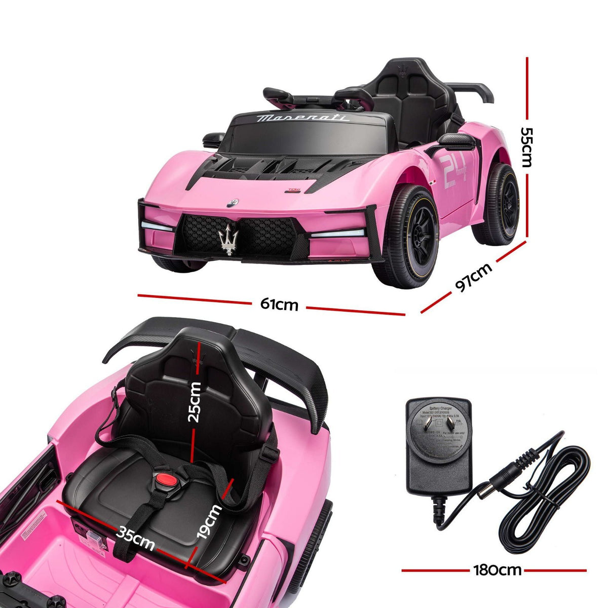 Kids Ride On Car 12V Sports Car with Remote Control Pink - Brand New
