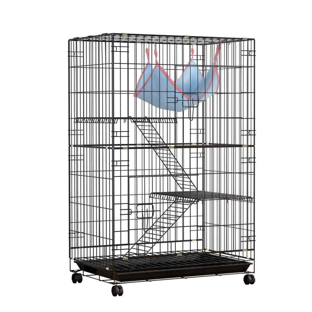 Rabbit Cage 100cm 3 Level Hutch on Wheels Guinea Pig Ferret - Brand New