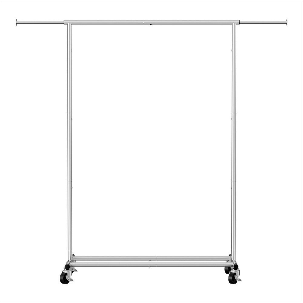 Heavy Duty Clothes Rack on Wheels Extendable Garment Rail with Shelf - Brand New