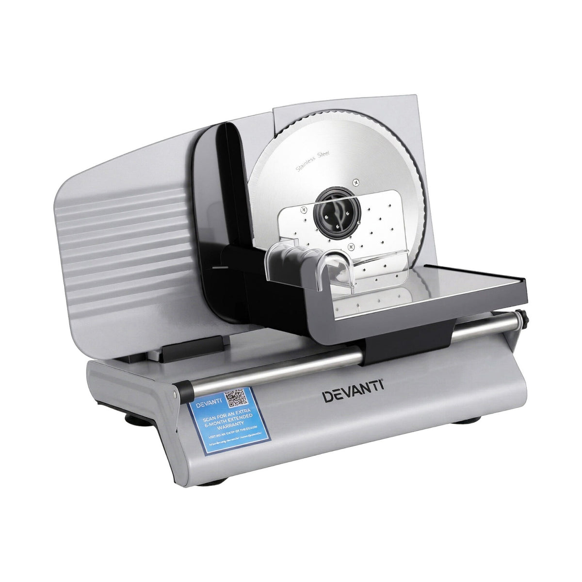 Electric Food Slicer 200W Meat Bread Vegetable 0-15mm Adjustable Stainless Blade - Brand New