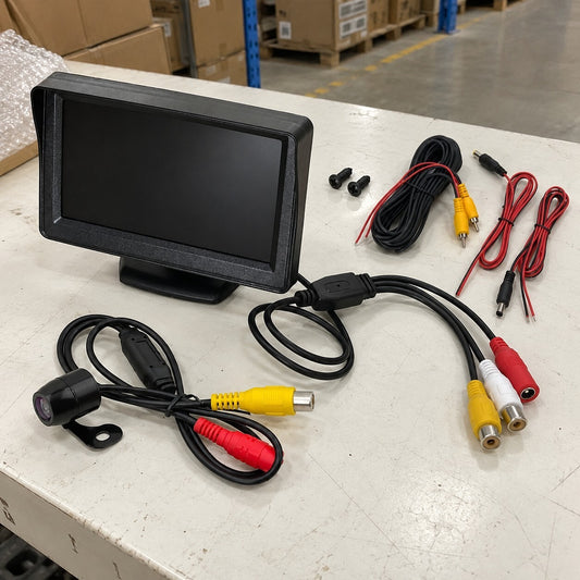 Reverse Camera Kit with 4.3 Inch Monitor Waterproof Night Vision Car - Brand New