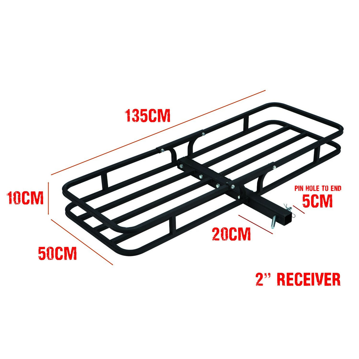 Heavy Duty Steel Cargo Carrier Basket 2in Hitch Receiver - Brand New