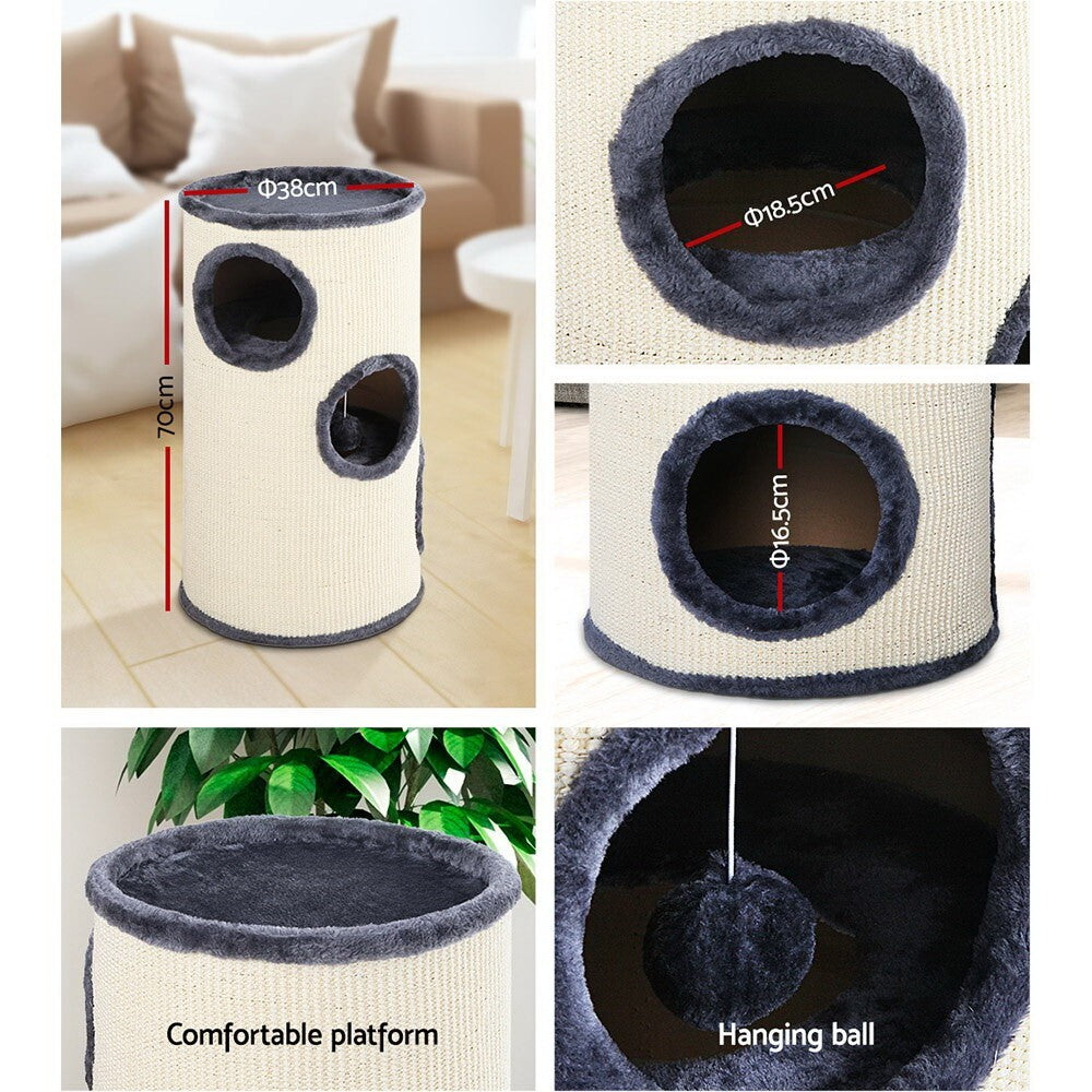 Cat Tree Tower 70cm Sisal Scratching Post Cat Condo House - Brand New