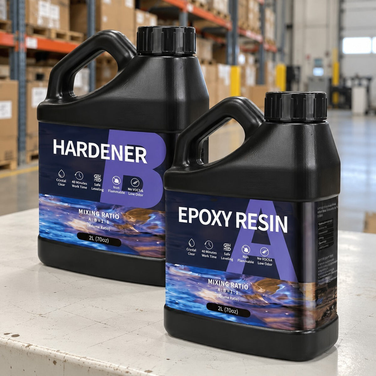 Epoxy Resin Kit 4L Crystal Clear 2L Resin + 2L Hardener 1:1 - Brand New