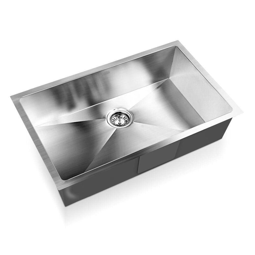 Kitchen Sink 70 x 45cm Stainless Steel Single Bowl Silver - Brand New