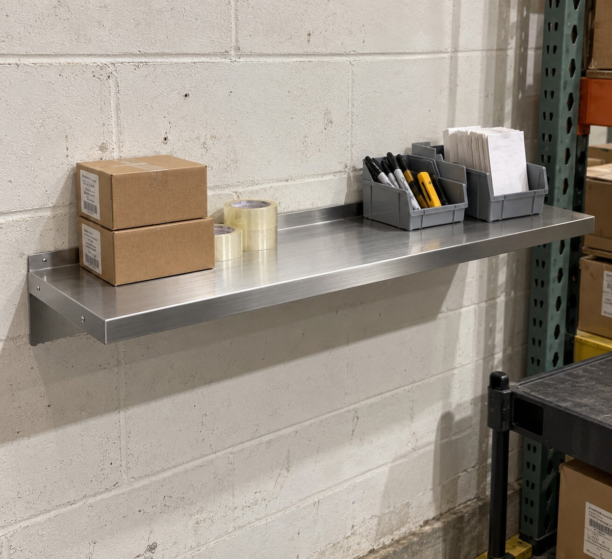 1200mm Stainless Steel Wall Shelf Kitchen Rack Heavy Duty - Brand New