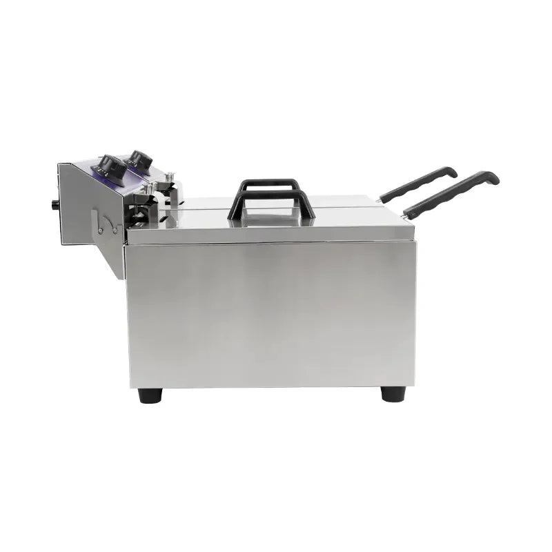 Commercial Double Deep Fryer 2 x 17L Stainless Steel Twin Tank Electric - Brand New