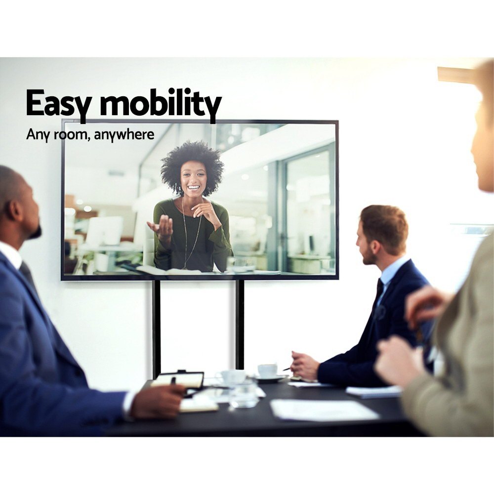 Mobile TV Stand on Wheels for 32-65 inch TVs Trolley Cart with Shelf - Brand New