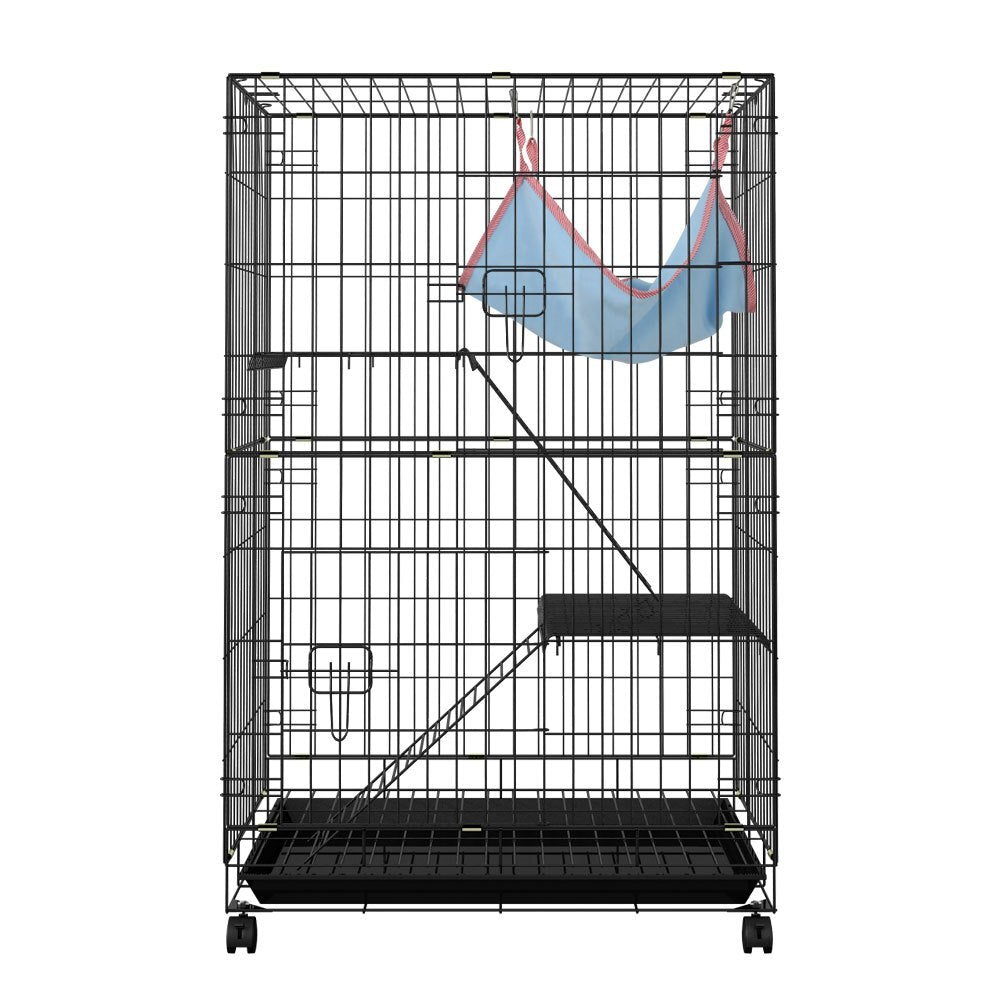 Rabbit Cage 100cm 3 Level Hutch on Wheels Guinea Pig Ferret - Brand New