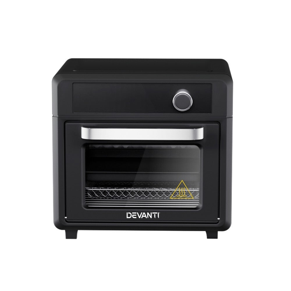 20L Air Fryer Oven LCD Touch 1400W 12 Presets Black - Brand New