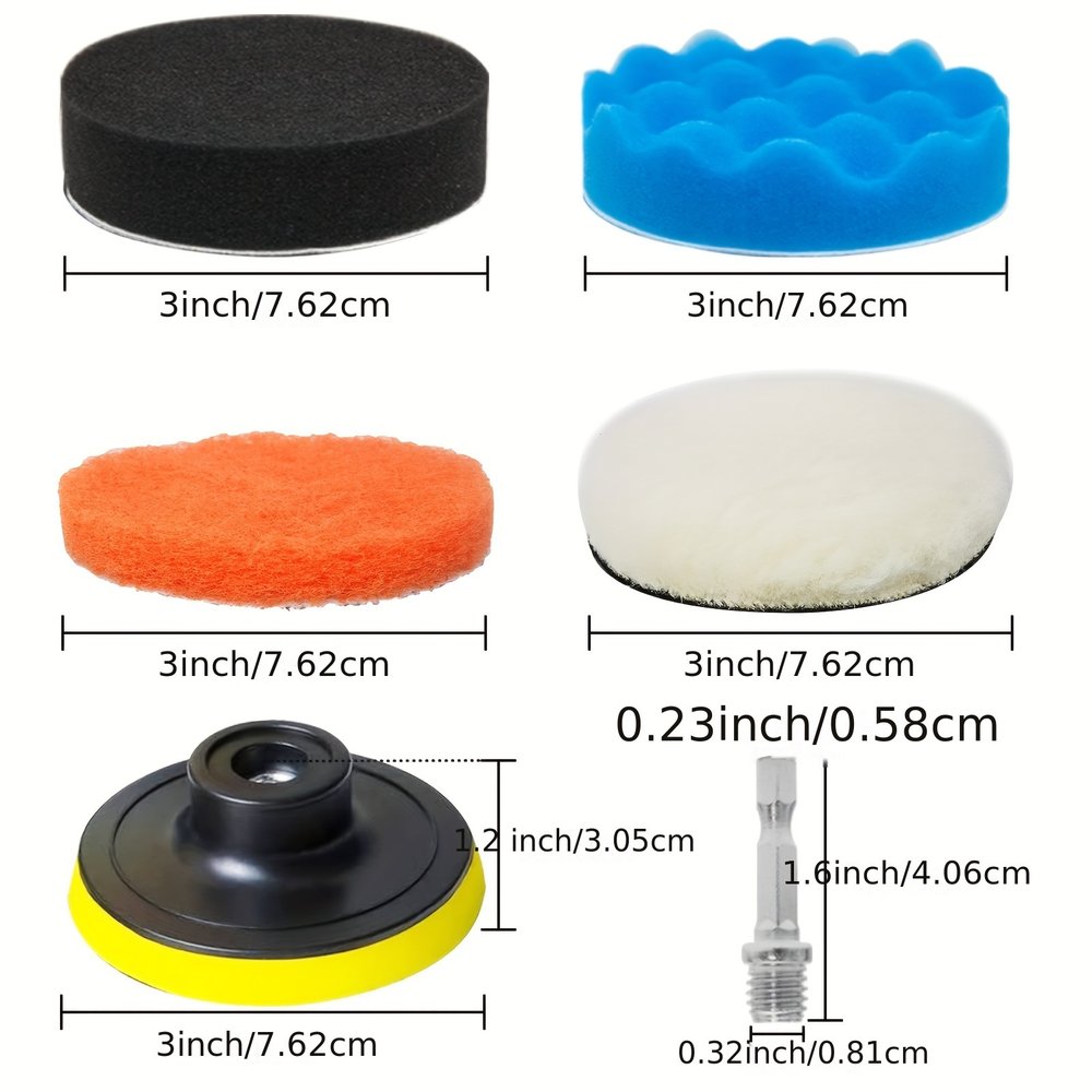 39pc Car Polishing Buffing Pad Kit for Drill Foam Sponge - Brand New