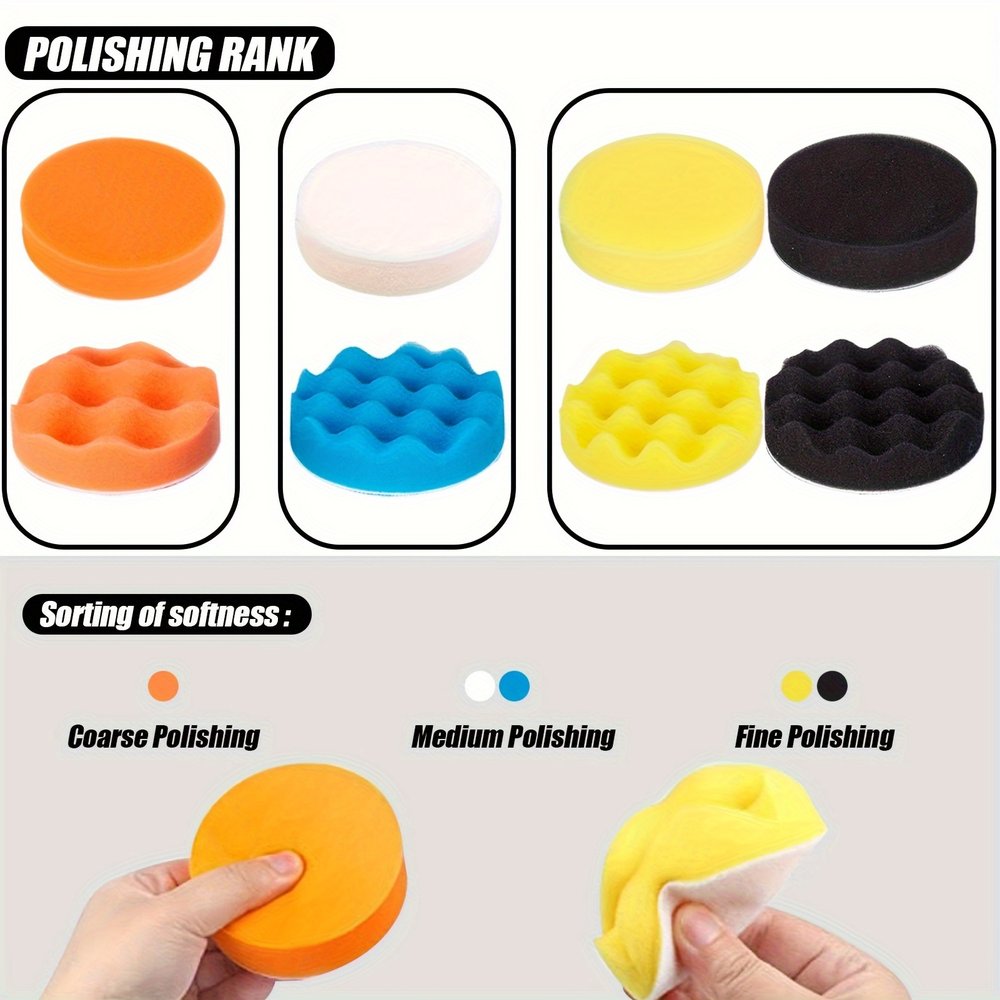 39pc Car Polishing Buffing Pad Kit for Drill Foam Sponge - Brand New